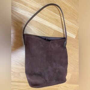 J. Crew Iconic Dark Brown Berkeley Suede and Leather Bucket Bag
